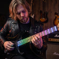 FretGlow on electric guitar