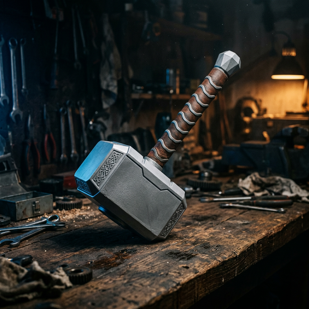 HAMMERBOX war-hammer tool case on a workshop bench